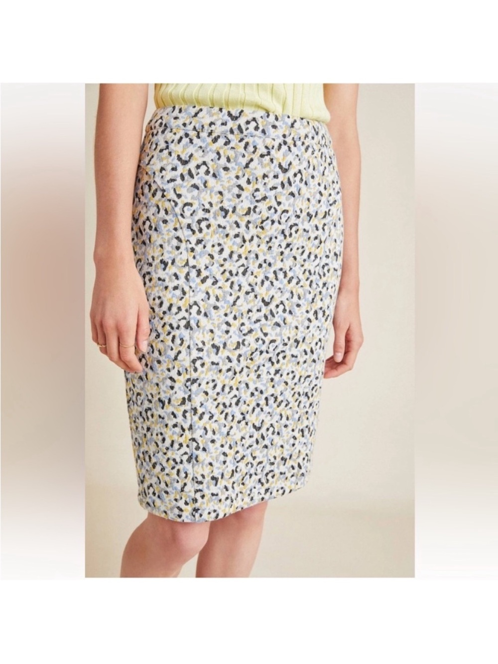 Anthropologie Maeve Leopard Print Jacquard Pencil Skirt. Medium. NWT. $88!
